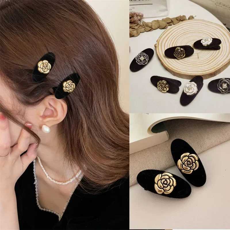 Vintage lia Mini Clips French cking Small Side Hair Clip Plant wers Hairpins Heaear Korean Girl Hair Accories Y251210