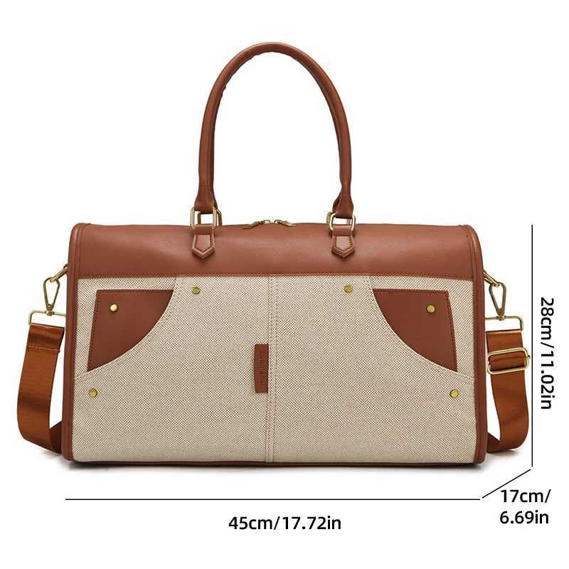 Wen Travel Duffel Bag Business Handbag Dry Wet Seperate Vintage Lage Crossbody Pack Large Capacity Weekend Shoder Bags Y251209