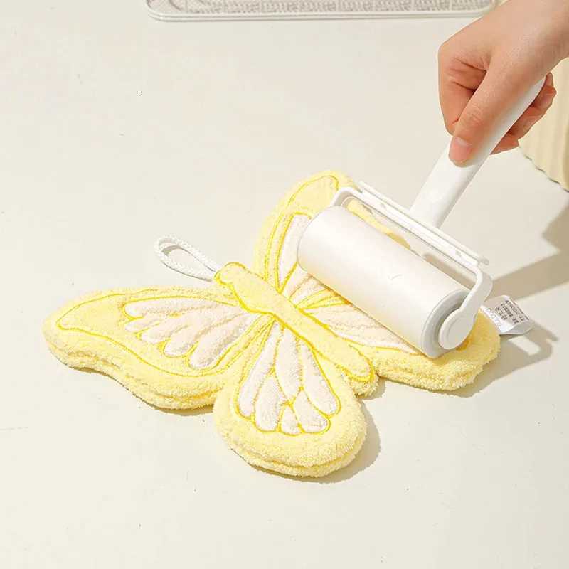 Coral fleece wipes butterfly towel composite sponge thick handkerchief for children for bathroom kitchen C251210