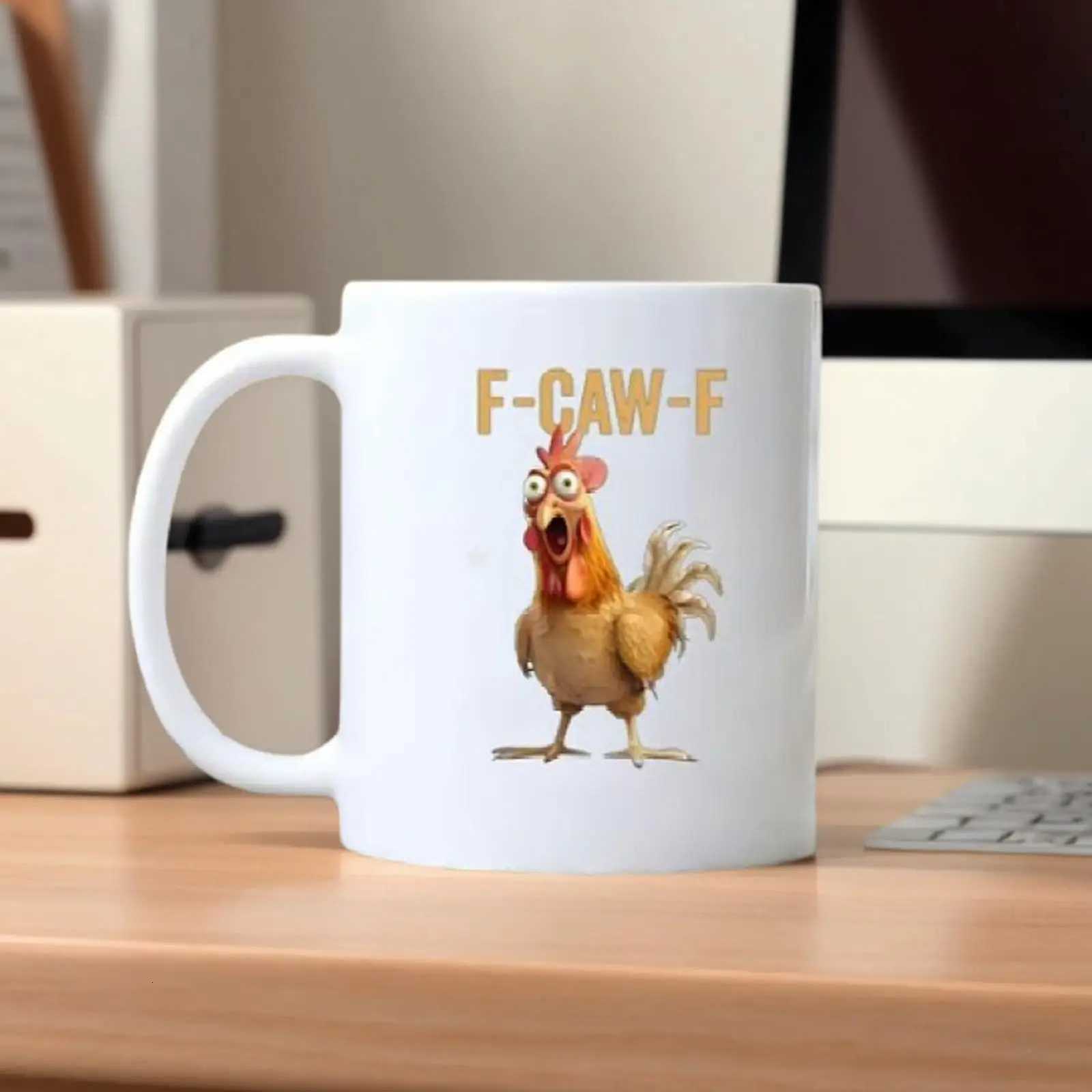 15oz Rooster Coffee Mug Double-Glazed Finish Drinkware Funny Ceramic Coffee Mug for Birthday Christmas Easter Farm Kitchen C251210