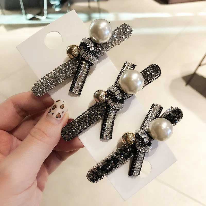 Luxury Crystal Pearl hair pins for wen party hair decoration clips hair Clip accories Y251210