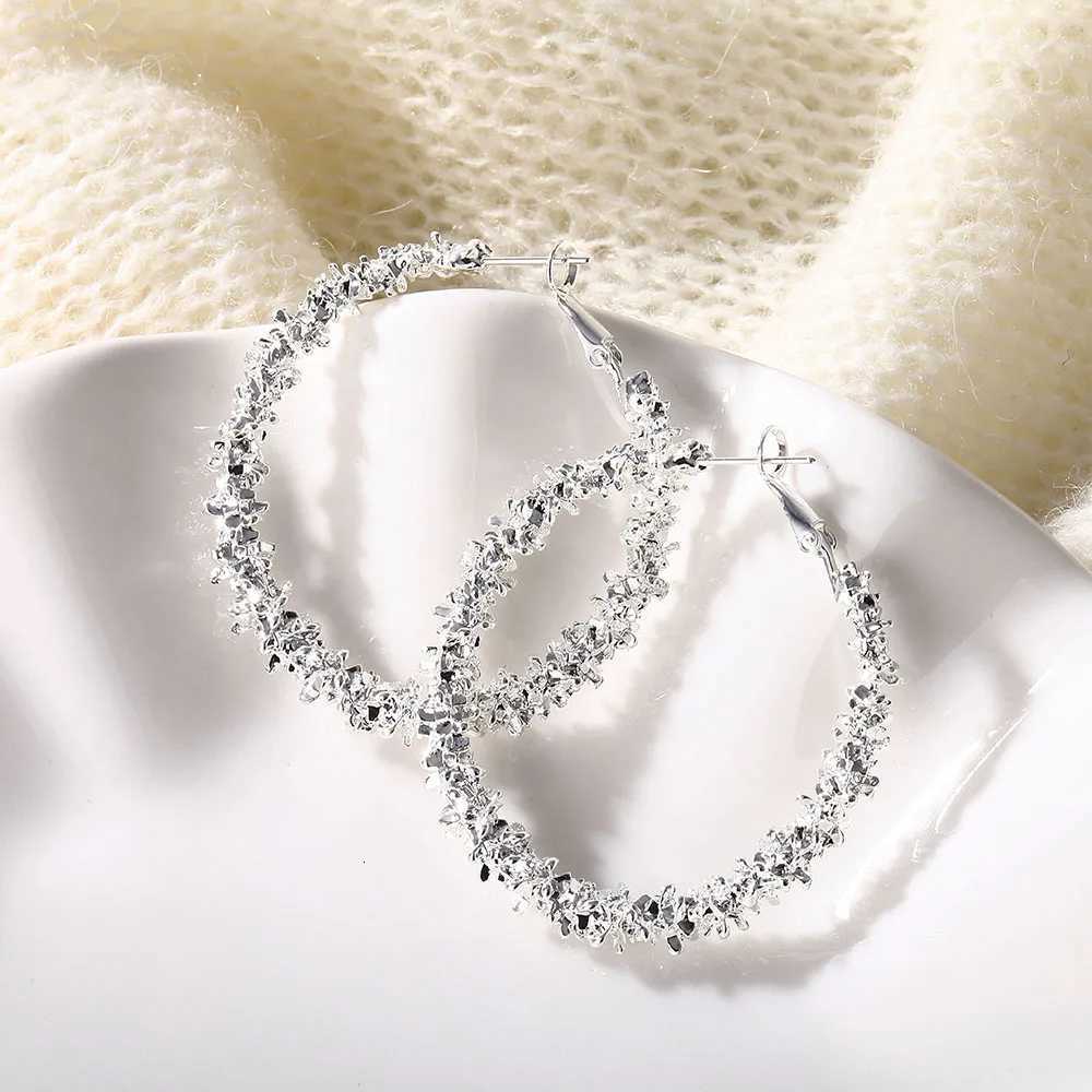IPARAM New Big Circle Round Hoop Earrings for Womens Fashion Statement Golden Punk Charm Earrings Party JewelryXJ251210 - view 3
