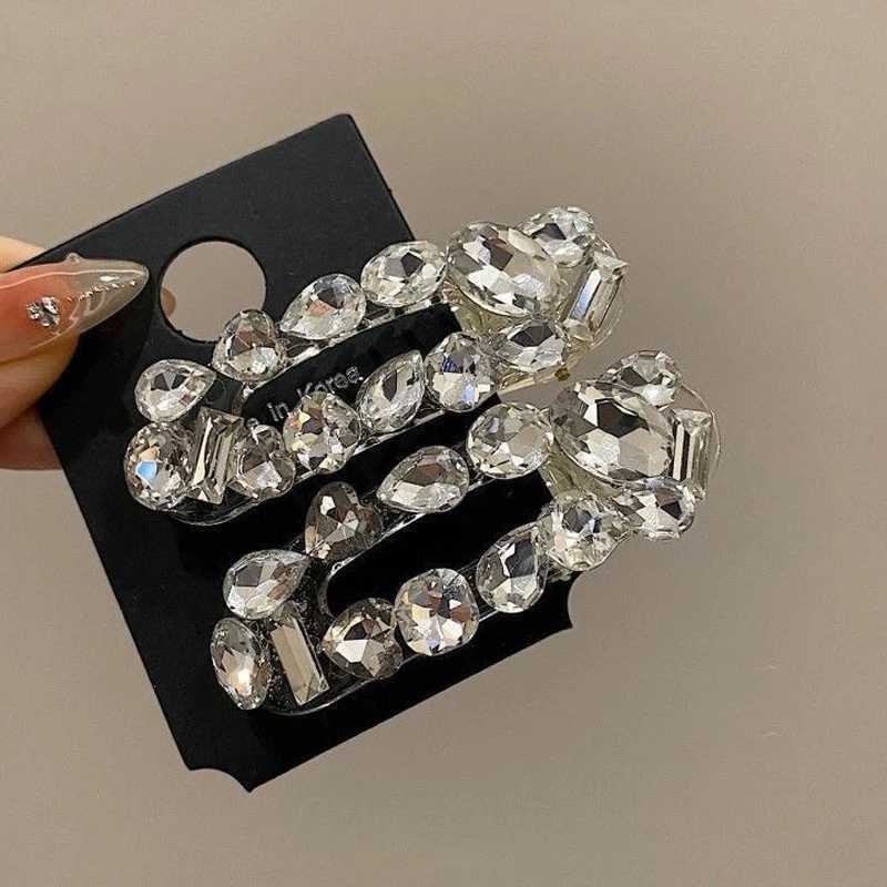 2pcs Wens Opal Stone Water Diamond Hair Clips Sweet Cool Duckbill Fragile Bangs ories Y251210