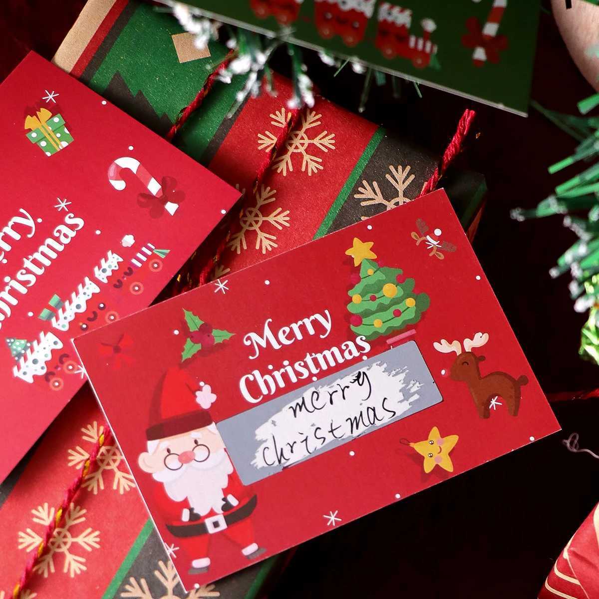 10Pcs Christmas Scratch Cards with Santa Claus and Christmas Tree Pattern - DIY Holiday Gift Vous Party Game Pri H251210