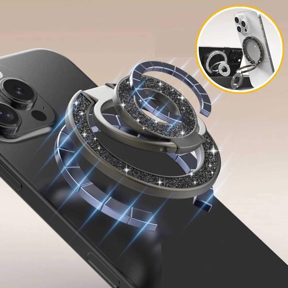 NEW Double-Sided Magnetic Phone Stand Ring Holder Kickstand Magnet Grip For iPhone 16 15 14 13 12 Pro Max Gym Car Holder C251210