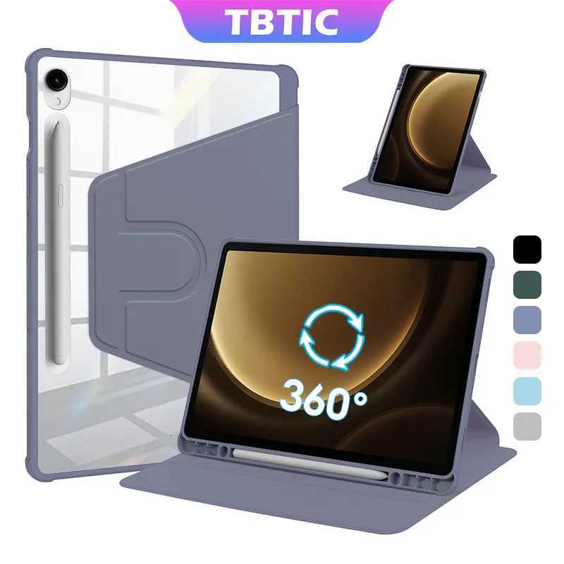 TBTIC Acrylic 720 Rotation Protective Case For Tab A9 S9 S8 S7 Plus 11 FE 109 124 87 A8 105 S6 Lite 104 Flip Cover H251210