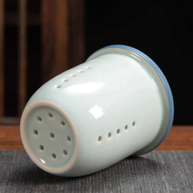 Black Ceramic Cup Wooden Handle Filter Tea Cup Ceramic Mug Creative Office Retro Water Cups and Mugs China Set Birthday Gift Box C251210