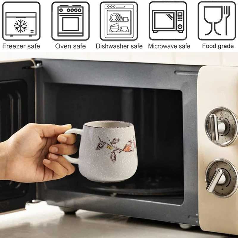 YWDL 380ml Japanese Retro Style Ceramic Coffe Mug Kiln Glaze Milk Breakfast Cups Home Teacup Tumbler Water Mug Gift For Friends C251210