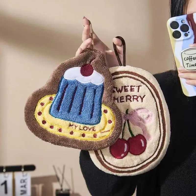 Kitchen Hand Towel Bathroom Absorbent Hand Towel Wall Hanging Cloth Thickened Handkerchief For Kitchen Hand Towel Cleaning Cloth C251210