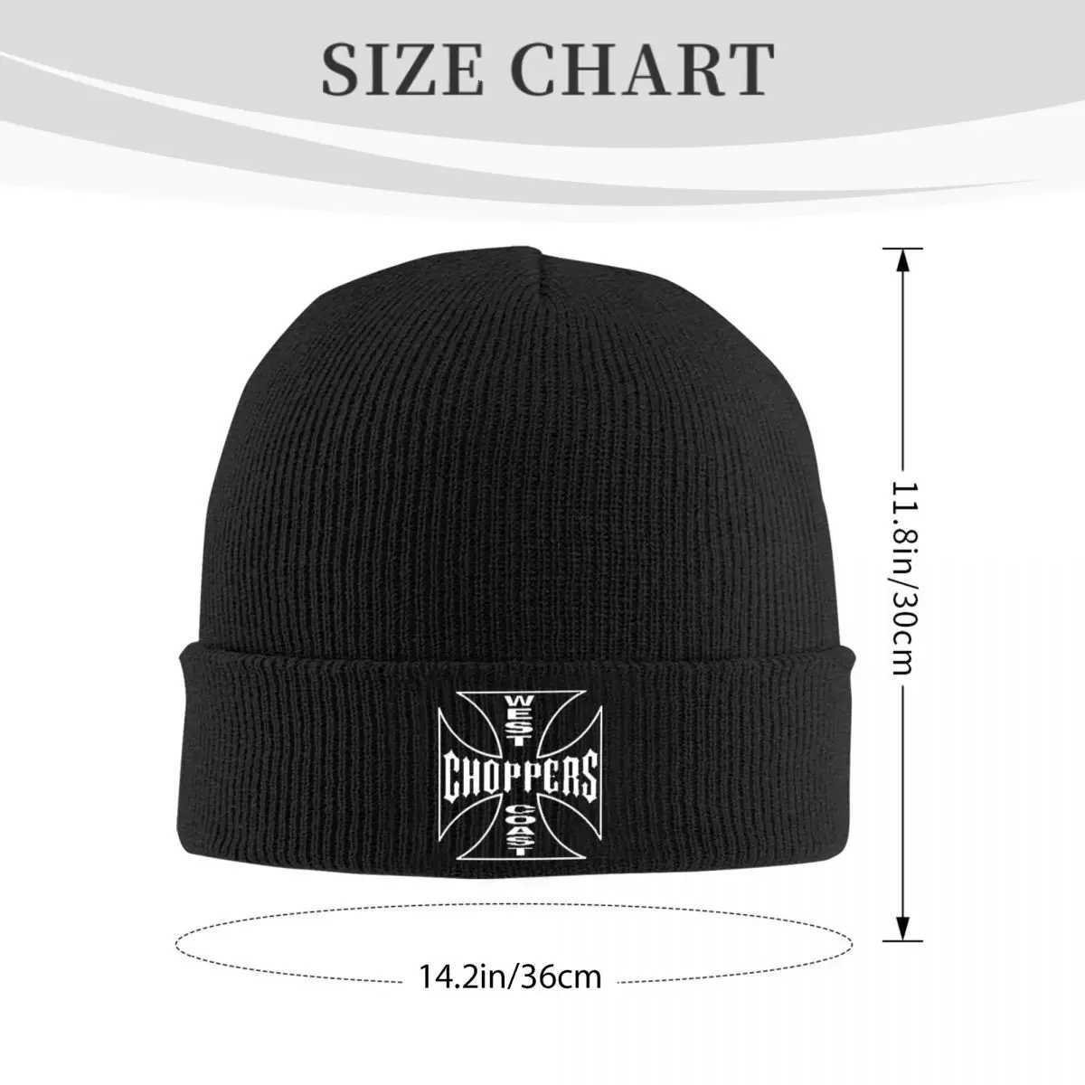 Luxury Personalized West Coast Iron Cross Choppers Warm Knitted Cap Hip Hop Bonnet Hat Autumn Winter Outdoor Beanies Hats for Adult Y251209