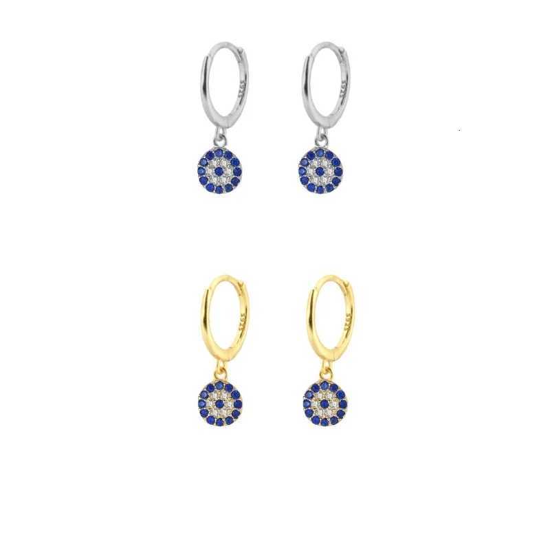 Clear Blue Zircon Hoop Earrings Evil Eye Ear Rings Fashion Turkish Jewelry Gifts for Women Pendientes 2025XJ251210 - view 6