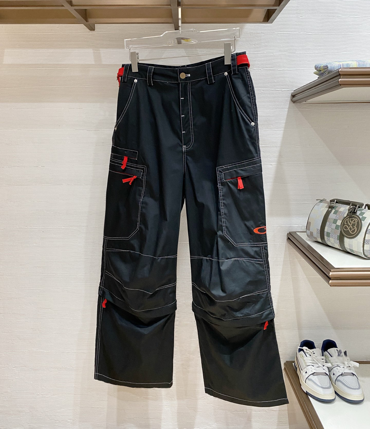 Men's Plus Size Pants Round neck embroidered and printed polar style summer wear with street pure cotton cyy9642 3d22