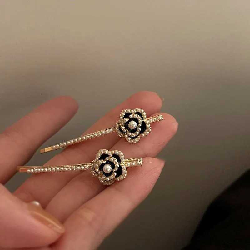 Pearl hairpin Black wers hair accories tren wens hairpin 2025 luxury designer hairpin Y251210