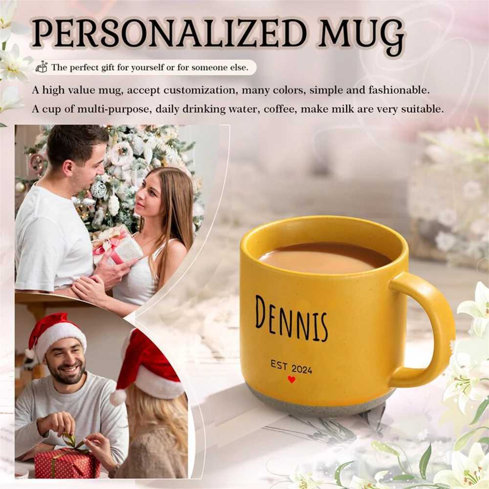 Personzed Ceramic Cup Customization Bride And Grooms Name Newlywed Gift Couples Wedding Anniversary Commemorative Gift C251210