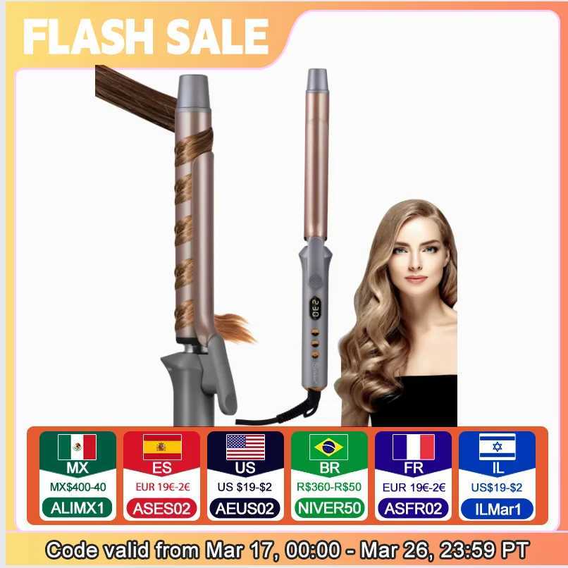 Hatteker Hair Curler Large Volume Does Not Hurt The Hair Perm Negative Ion 25mm Bangs Lasting Syling Electric Curling IronT251210