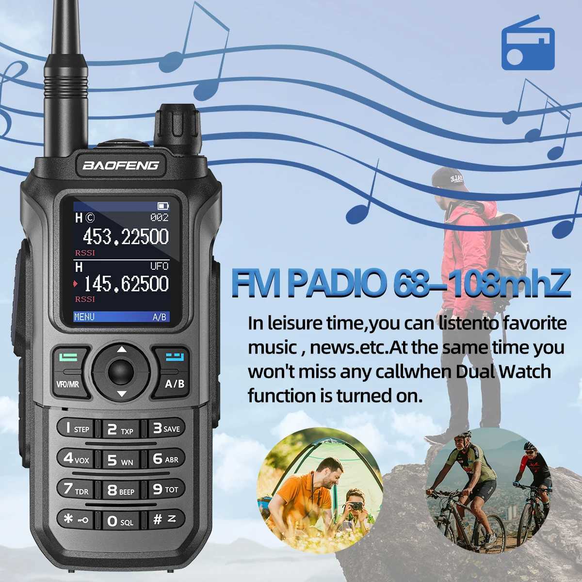 Baofeng UV-21 PRO Walkie Talkie Wireless Copy Frequency 16 KM Long Range TYPE-C V2 Two Way Radio Ham CB Radio UV-5R UV-17 M251210