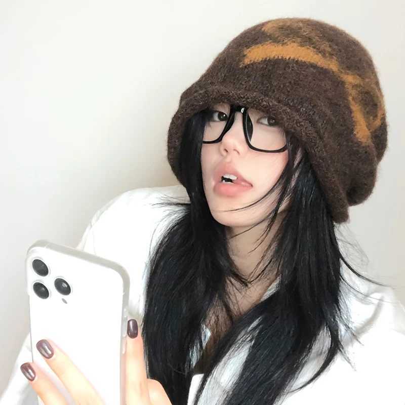 Luxury Womens Winter Slouchy Beanie Knit Hat - Breathable Warm Windproof 50-60cm Head Circumference 4 Colors Beige/Black/Grey/Co Y251209