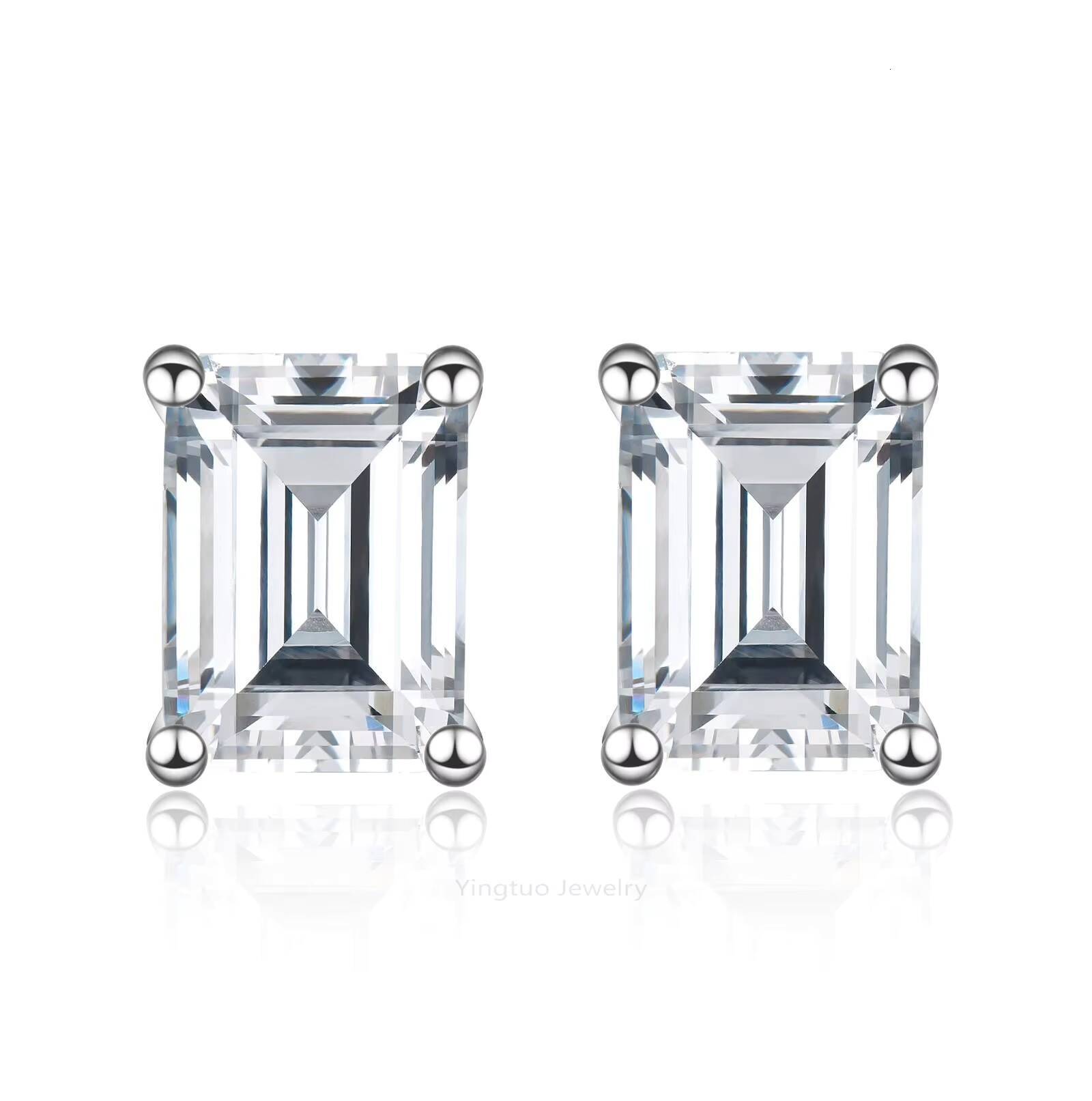 Hip-hop 5mm/65mm/8mm Moissanite Diamond Earings Jewelry Women 925 Silver Moissanite Stud Earrings