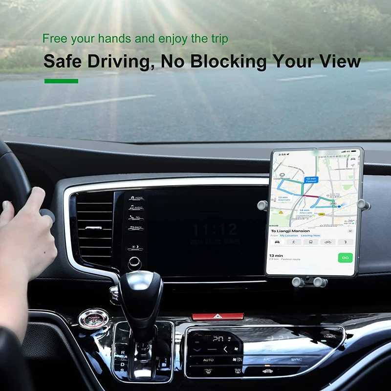 OATSBASF Car Phone Holder Metal For iPhone Galaxy Z Fold 3 Z Fold 2 S21 Tablet iPad Gravity Phone Stand C251210