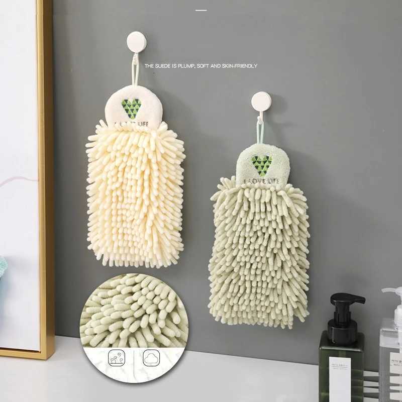 Chenille Hand Towel Absorbs Water Quickly Dry Hand Towel Square Cute Hanging Kitchen Rag Toilet Towel Hand Wipe Hand Towel C251210
