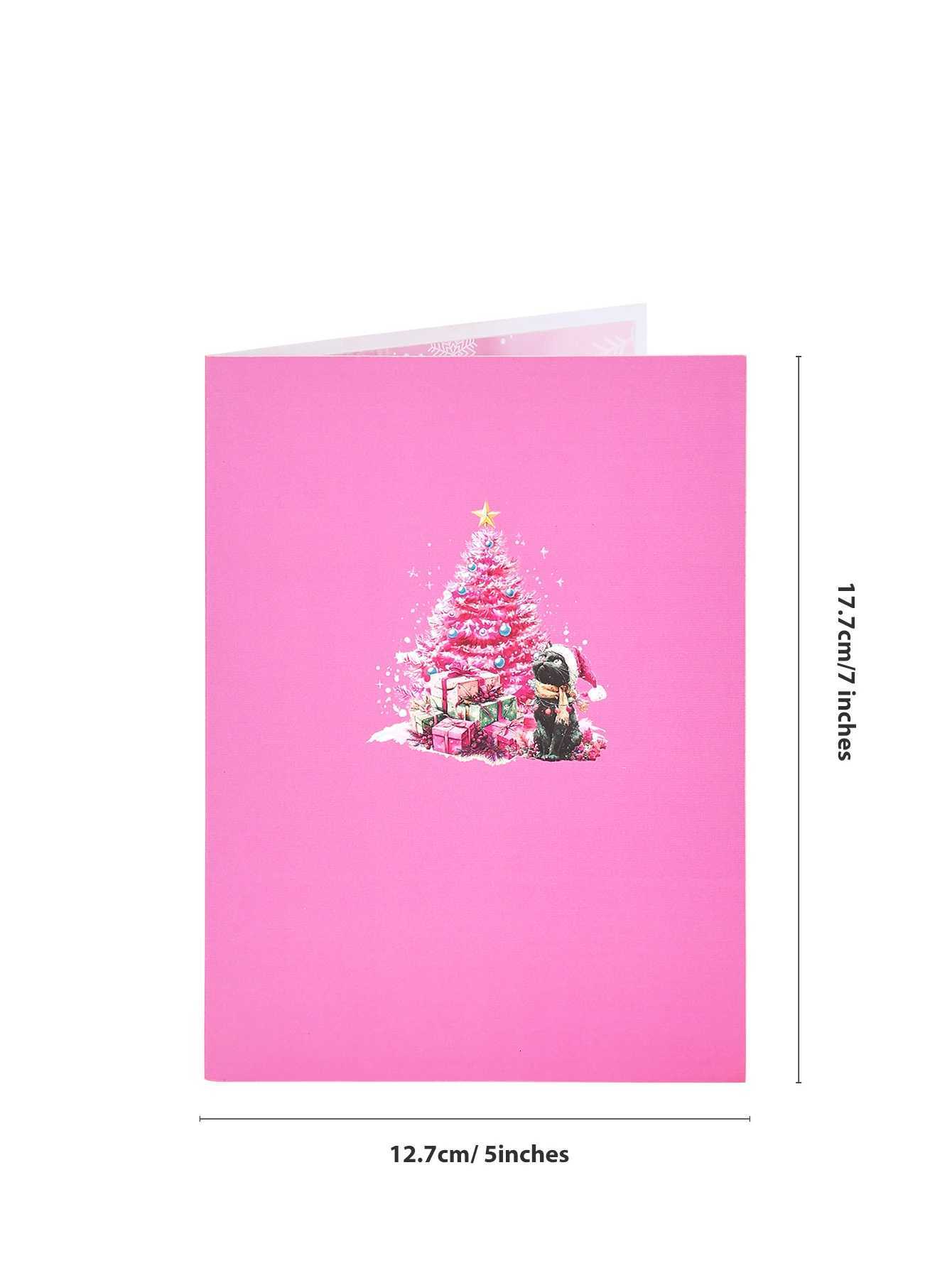 Christmas 3D Up Cards Xmas Tree/Santa/Snowman Theme Creative Holiday Gift Party Favors Decorations He Desk Ornaments H251210