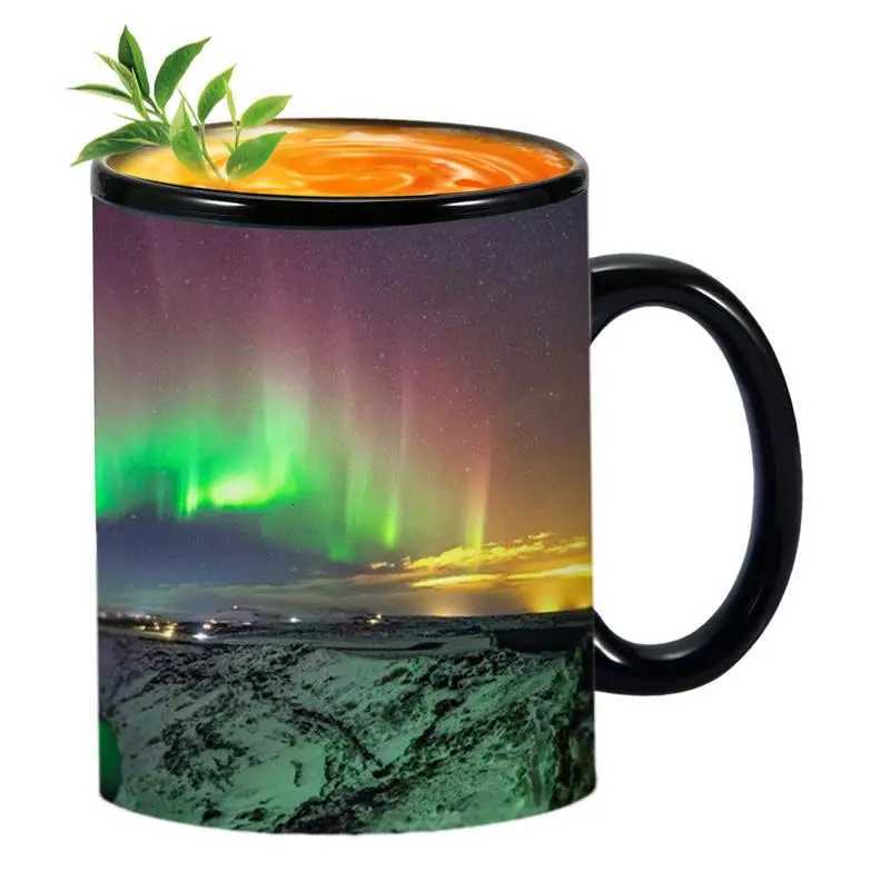 Heat Changing Reveal Mug Ceramic Heat Changing Reveal Mug Northern Lights Design Ceramic Mug Heat Sensitive Magic Mug For Hot C251210