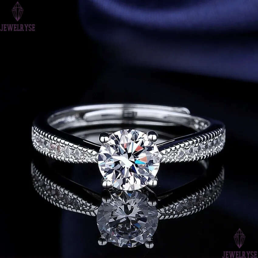 Luxury classic love designer ring for women ins fashion shine crystal diamond silver geometry elegant star rings wedding party jewelry size ajustable
