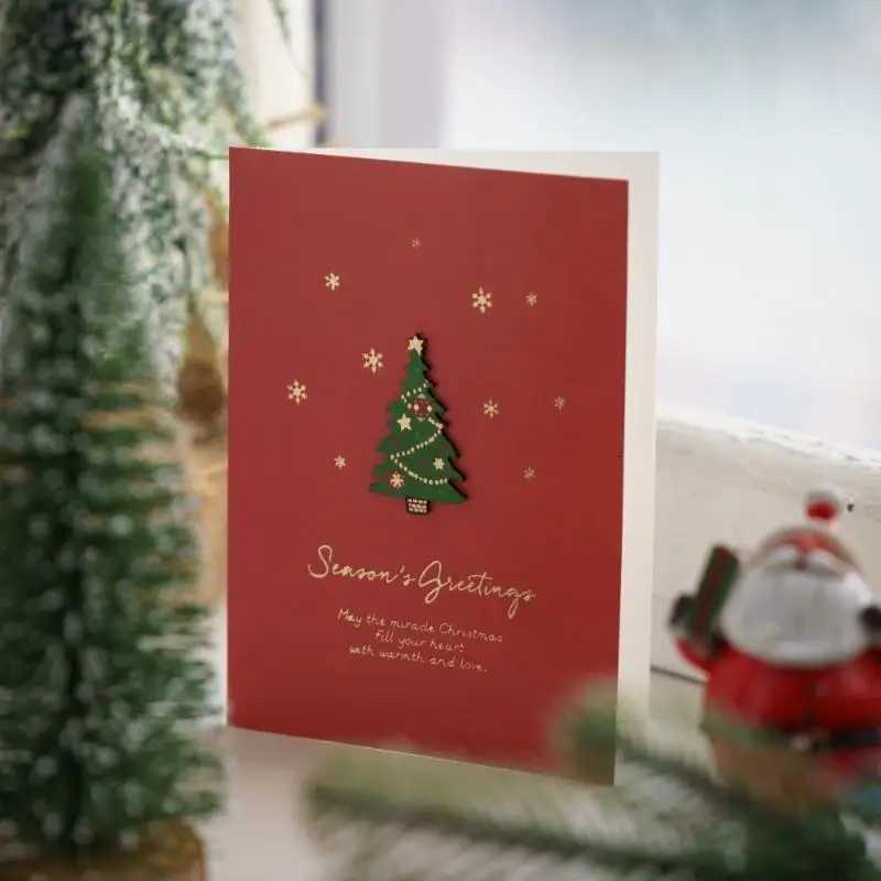 Merry Christmas Cards Set With Envelope New Year es Christmas Gifts Decorative Greeting Xmas Postcards For Xmas 2026 H251210