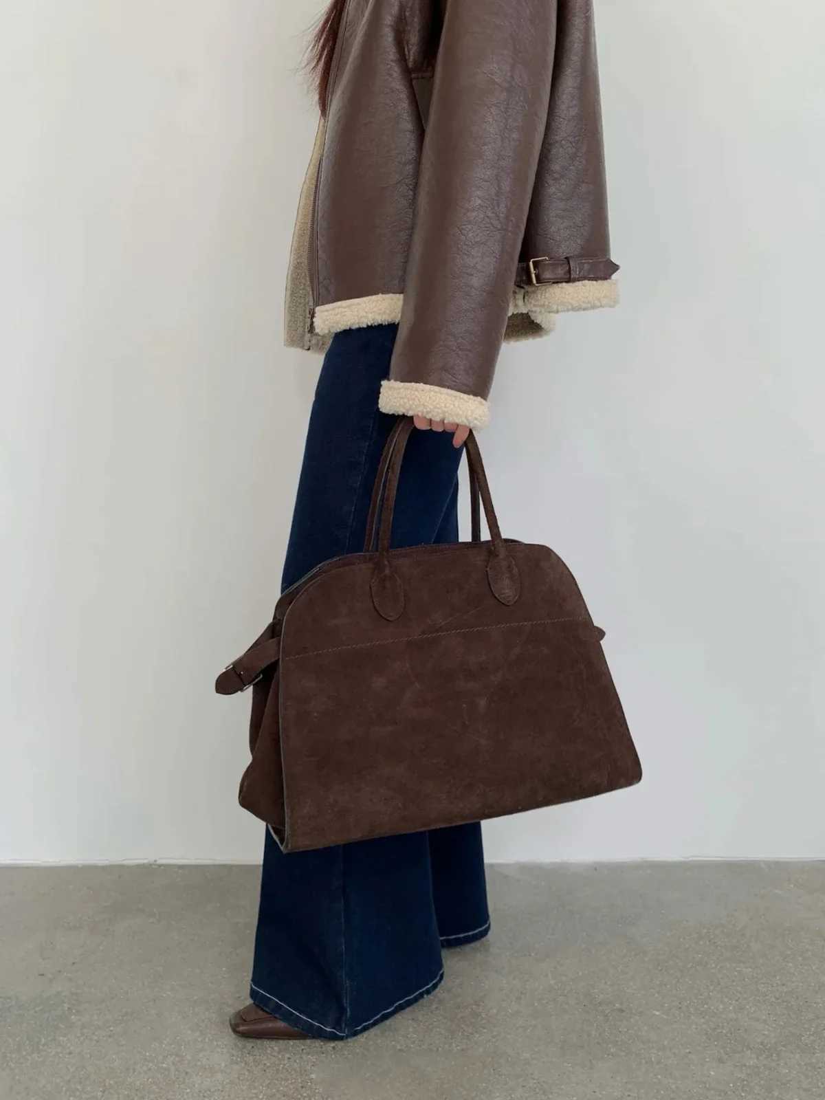 Suede Frosted Leather Tote Bag Wen Large Capacity Y251209