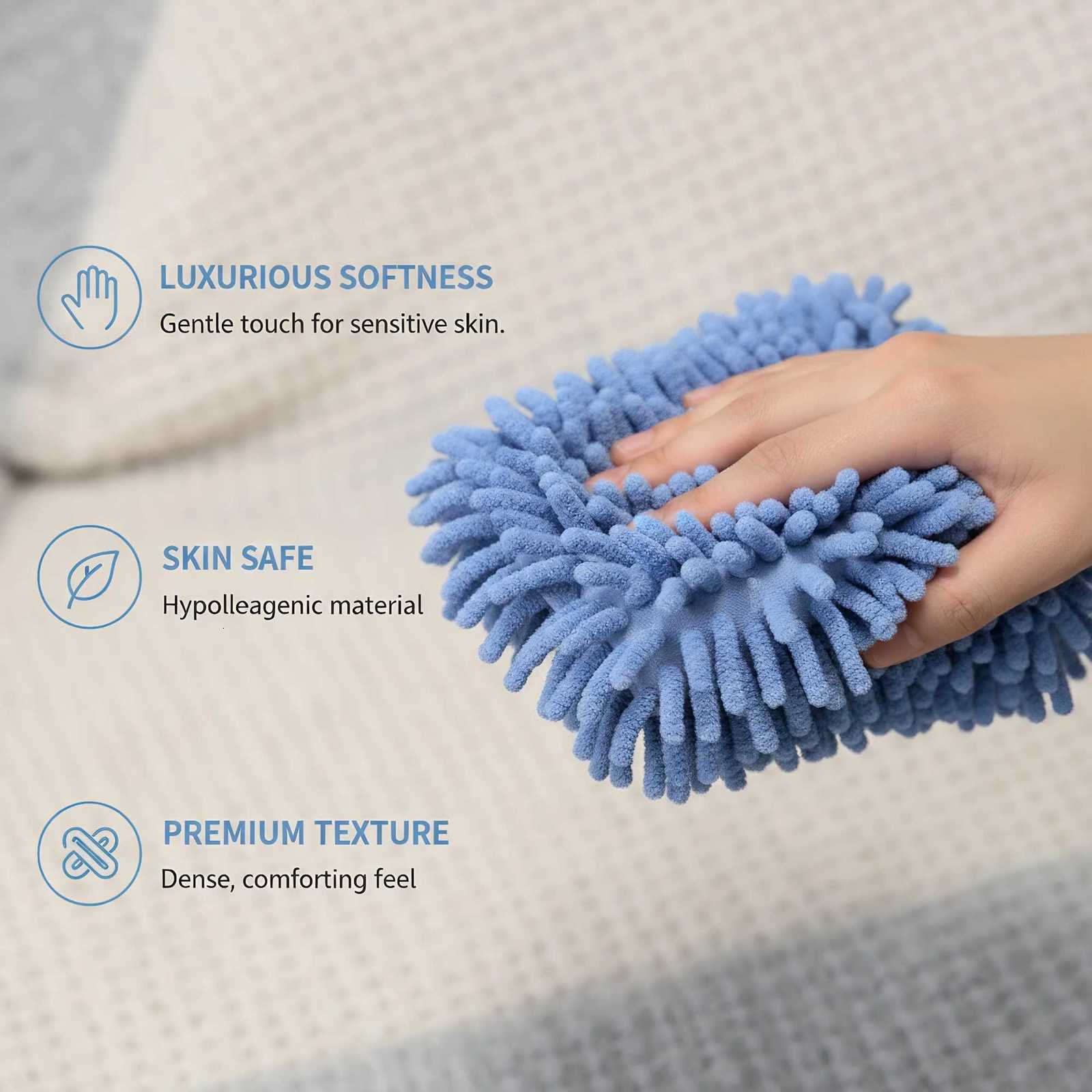 Cute Snowman Hand Towel Blue Plush Bathroom Towel for Kitchen Soft Absorbent Microfiber Towel with Hanging Loop 24x17cm C251210