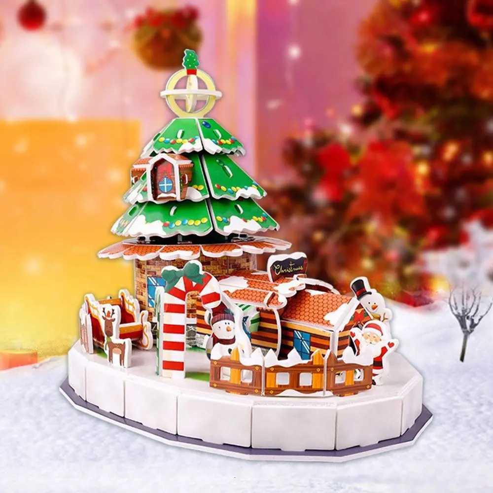 Creative Manual Assembly Christmas 3D Paper Model House Education Toys Handmade Educational Christmas Gift H251210