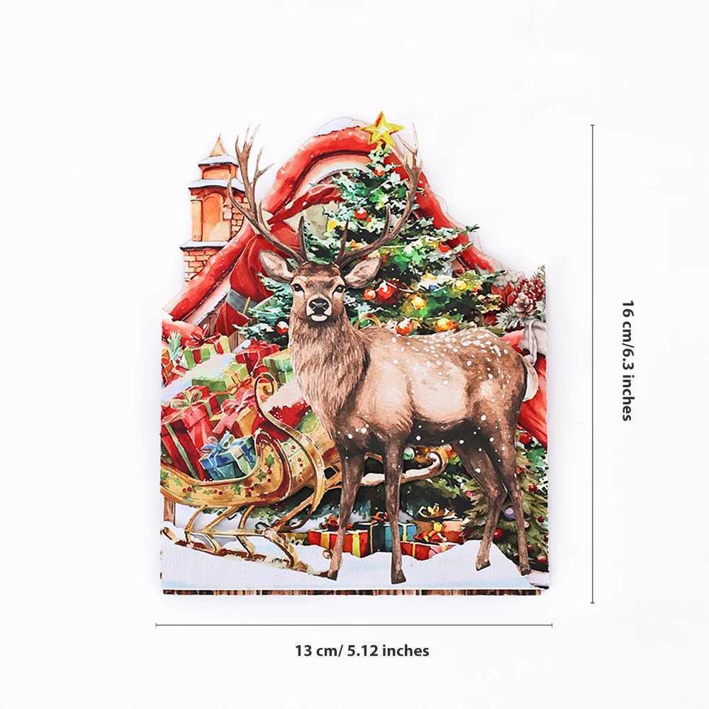 Christmas 3D Up Cards Festive Snowman Tree Theme Holiday Gift for Her/Him He Decoration Christmas H251210