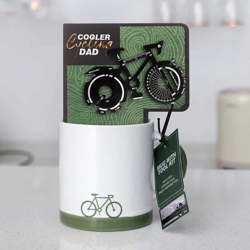Creative Gift Outdoor Multi Functional Tool Coffee Mug Set Bicycle Design Novelty Cups Perfect Gift Ideas for Dad and Men C251210