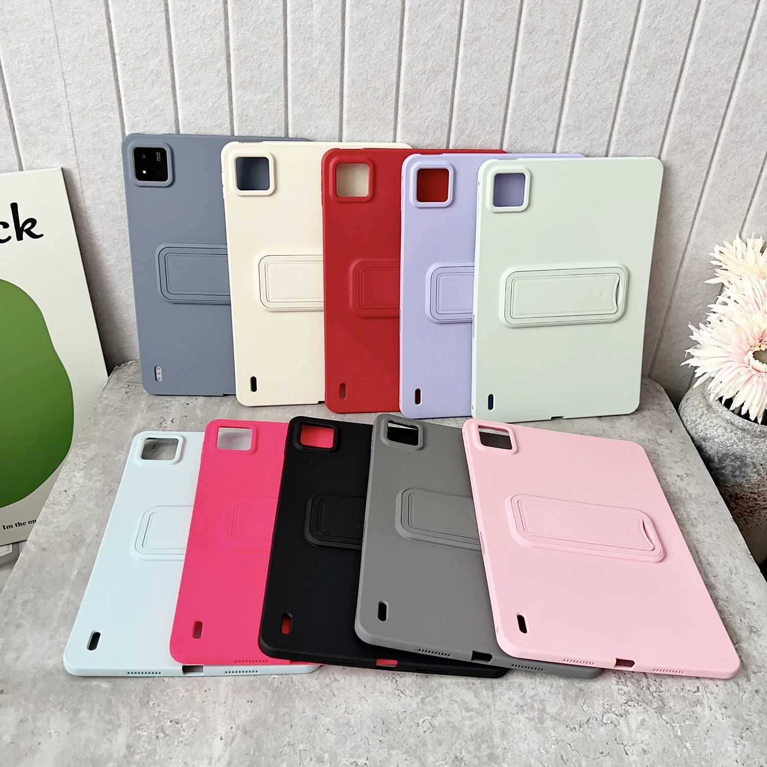 For MI Pad Case 7 6 5 Pro 6S Redmi Pad SE 11 87 124 Case Matte Stand Soft Silicone Folding Kickstand Tablet Cover H251210