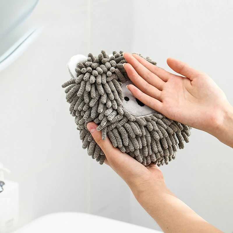 Hanging Type Absorbent Thick Hand Towel for Bathroom Kitchen Cute Animals Handball Wiping C251210