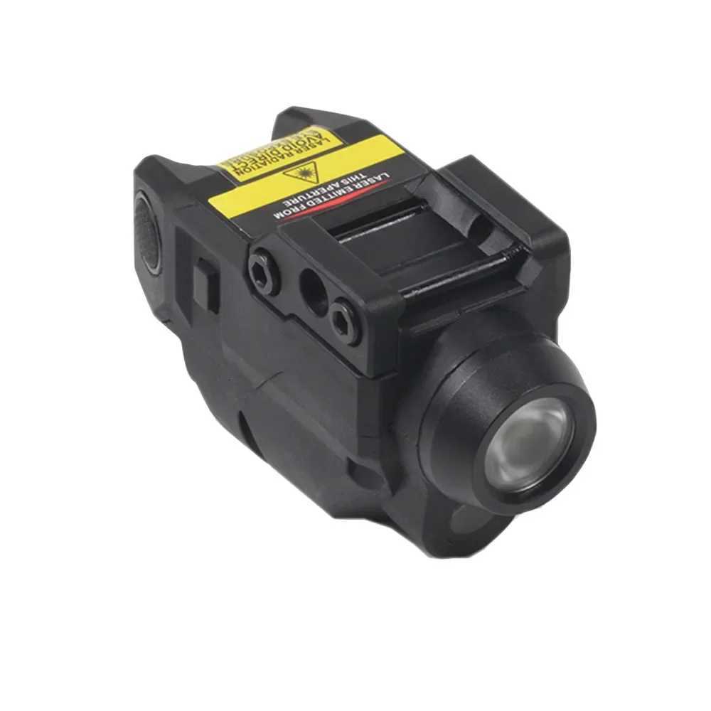 Powfull 2 in 1 Tactical LED Flaslight Combo Red/green Laser Type C Rechargeable Gun Light for Outdoor Hunting Fits 20mm Rail Z251210