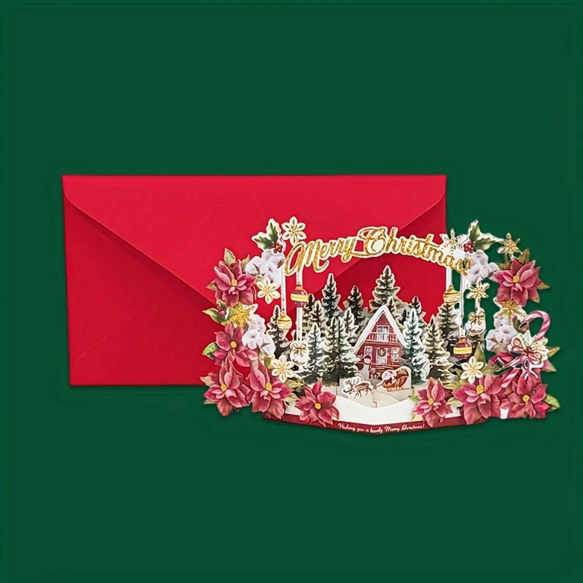 1Pc Christmas -up Card Christmas Gift Card Gift for Her Christmas Tree and Other Christmas Elements He Decoration Card H251210