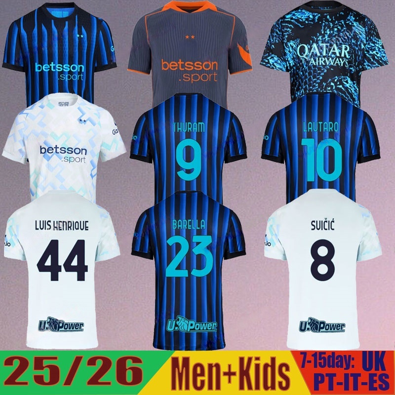 25 26 maglia LAUTARO fianl soccer jerseys LUIS Henrique BARELLA FRATTESI INTERS THURAM Sucic CALHANOGLU Football Shirt 2025 2026 s Rossi Special Kids kit