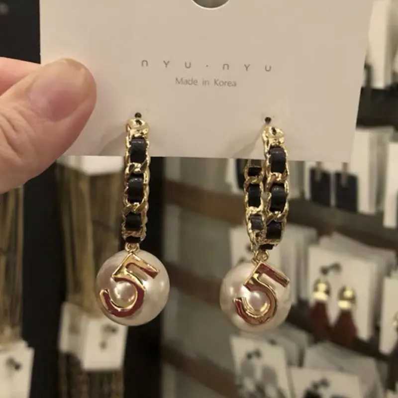 Luxury Design Tren Handmade Rope Pearl Circle Stud Earring Jewelry for Wen Y251210