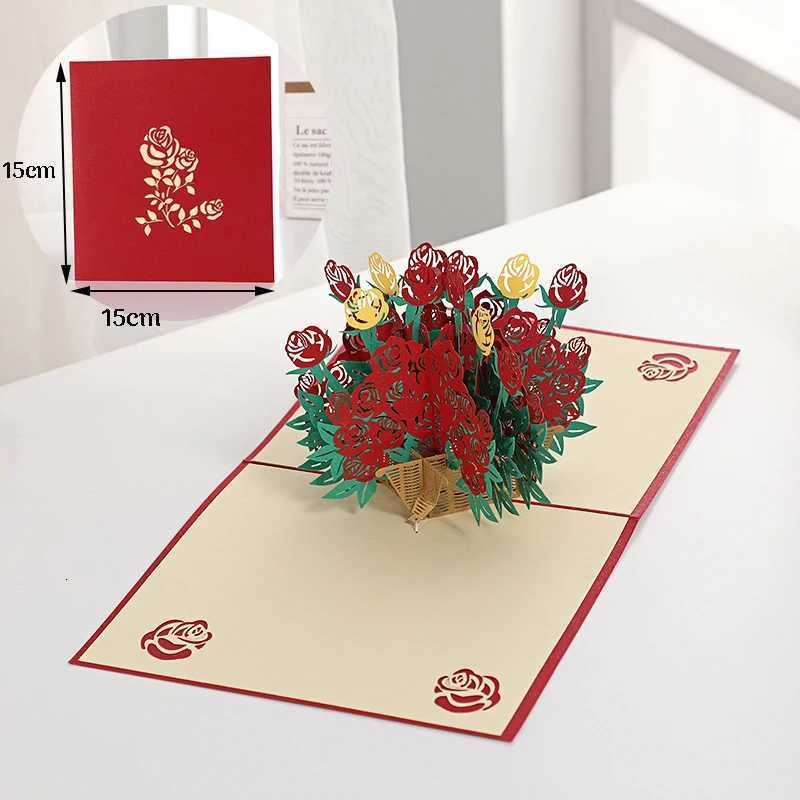 3D -Up Card Flower Maple ry Tree Wedding Invitation Greeting Card Birthday Party Anniversary Gift Postcard With Envelopes H251210