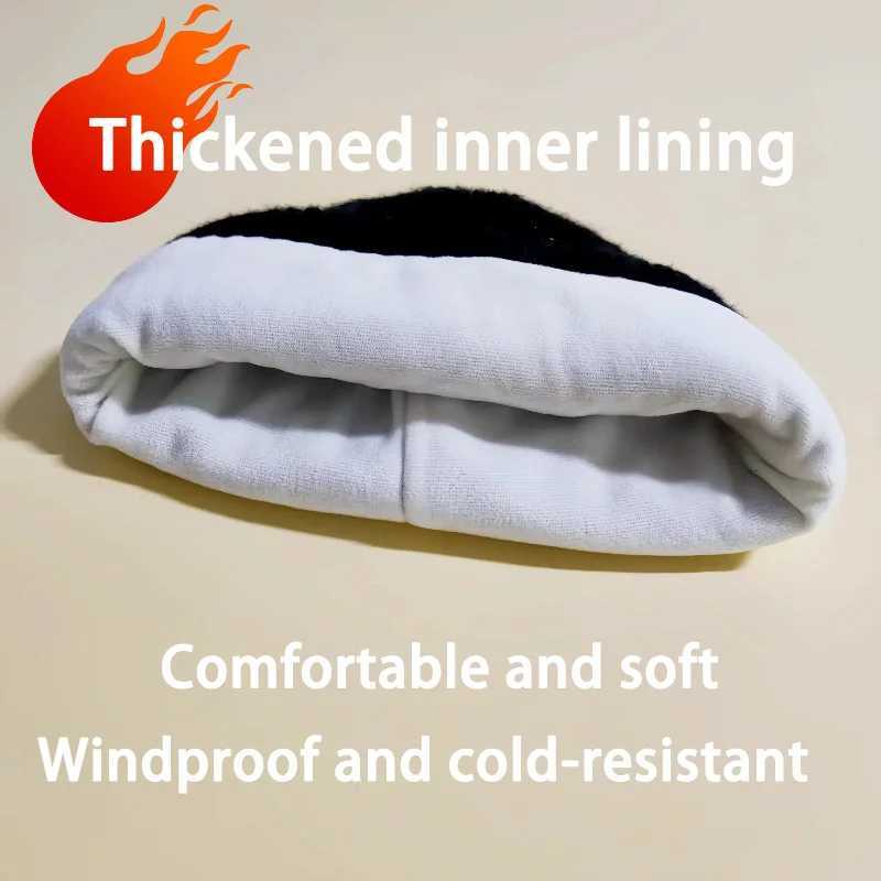 Luxury Thick earmuffs autumn and winter thick knitted hat fashionable jacquard cold proof hat neutral windproof and cold proof hat Y251209