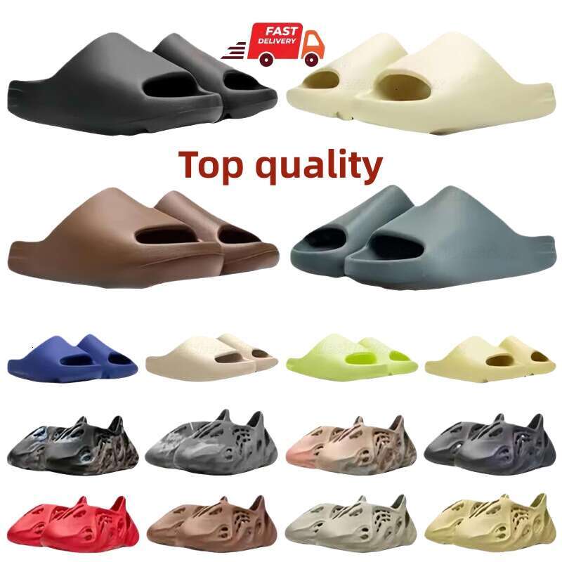 Designer Men Women Slides Slippers Sandals KW Onyx MX Cinder Sand Bone Resin Stone Sage Slate Grey Vermilion Slide Slipper Mens Womens Shoes Summer Beach 35-45