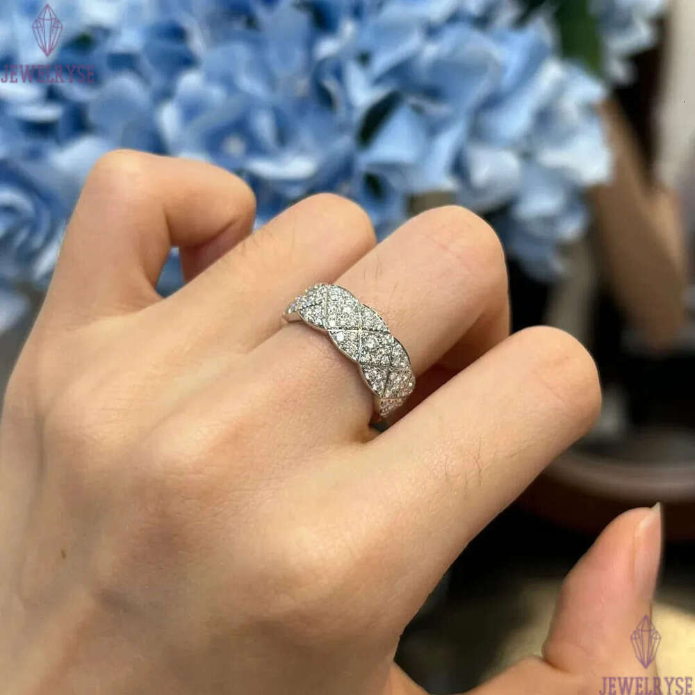 classic rhombus designer moissanite ring for women S925 silver luxury diamond cz zircon simple design engagement rings jewelry wholesale size ajustabl
