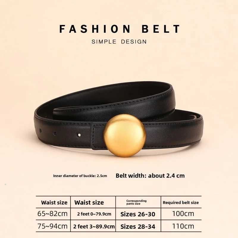 Luxury Winter New 25cm Leather Womens Belt Genuine Leather Belt Fashion Accessory Multi-Purpose Waist Belt High-Quality Feel Jea Y251210