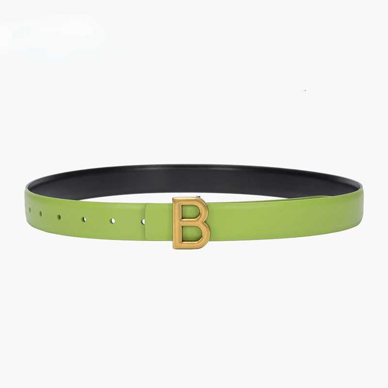 Luxury Womens Thin Belt B Letter Buckle All-match Clothes Decoration Fashion Belt Women Genuine Leather Belt for Woman Luxury Cowboy Y251210