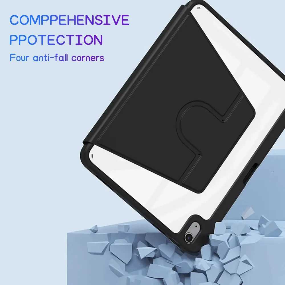 Case For iPad Pro 13 11 2024 129 2021 2020 2018 iPad 2019 2018 Air 13 4 5 10th 11th Gen 360 Rotation Acrylic protective Case H251210