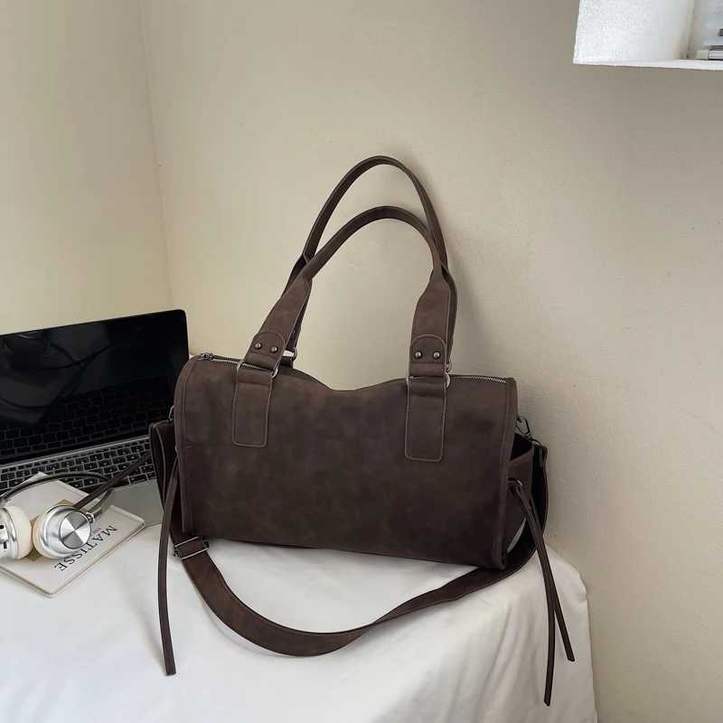 Relaxed Frosted Bag 2025 Autumn and Winter New Large-Capacity Cmuter Wens Shoder Tote Bag Crossbody Bag 02051JY Y251209