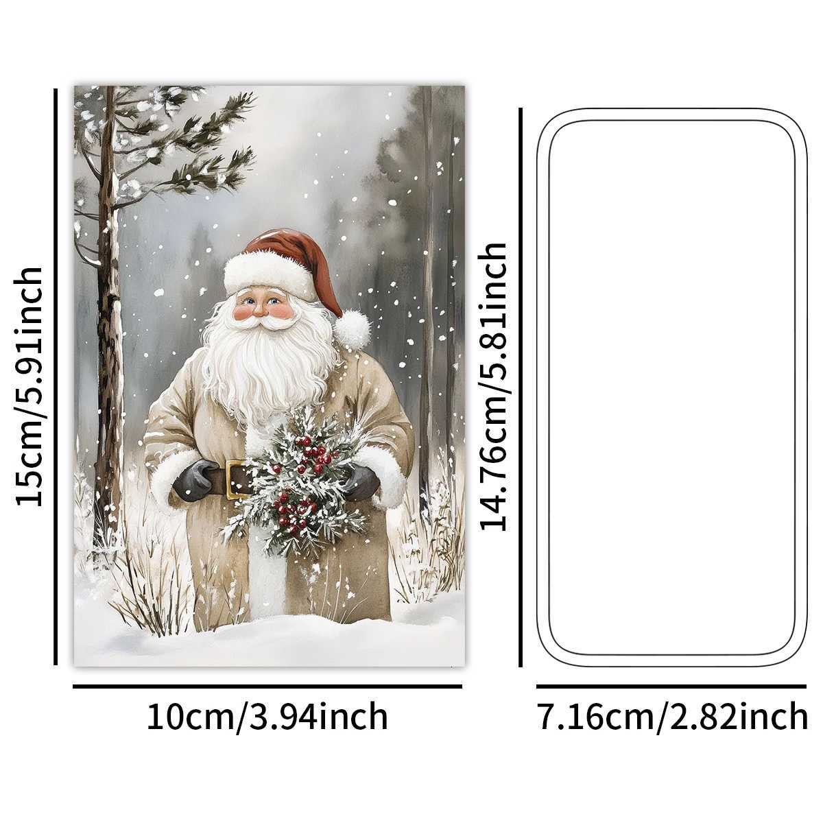 20pcs Christmas Cards With Stickers -ic Snow Scene DesignHoliday GreetingsHe Wall DecorParty BackdropDiy Photo Crafts H251210