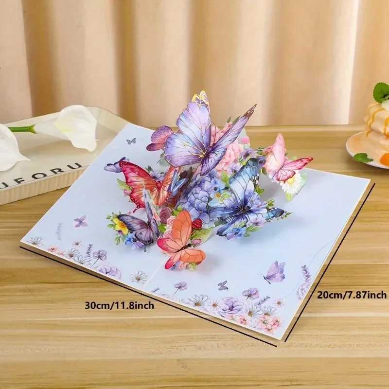 3D -Up Greeting Card with Hollow Design Foldable Holiday Gift for Blessings Birthday Card H251210