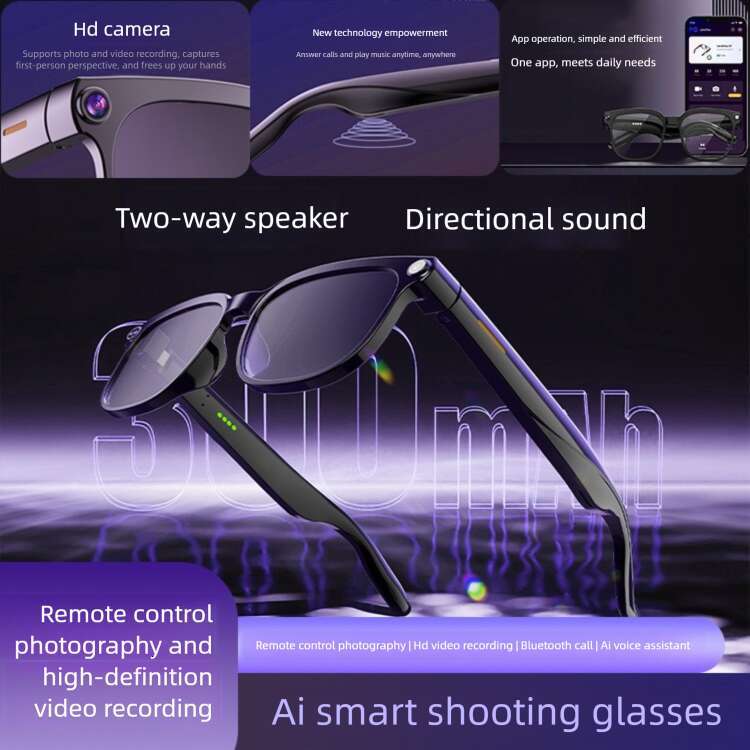 Famous Brand HD designer Sunglasses Pixel Camera Video Clear Audio Recording AI Voice Translation Smart Glasses
